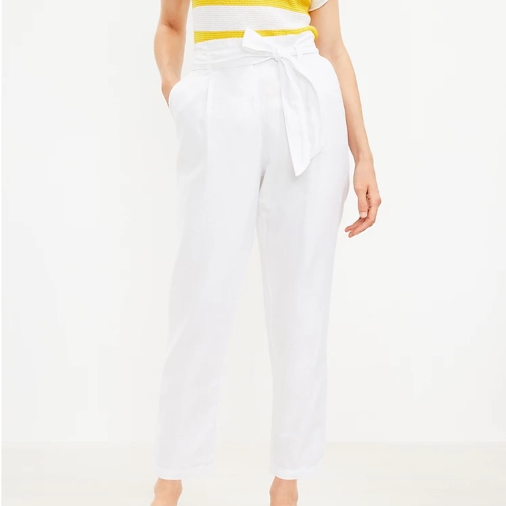 LOFT- Trouser Pants in Linen Twill